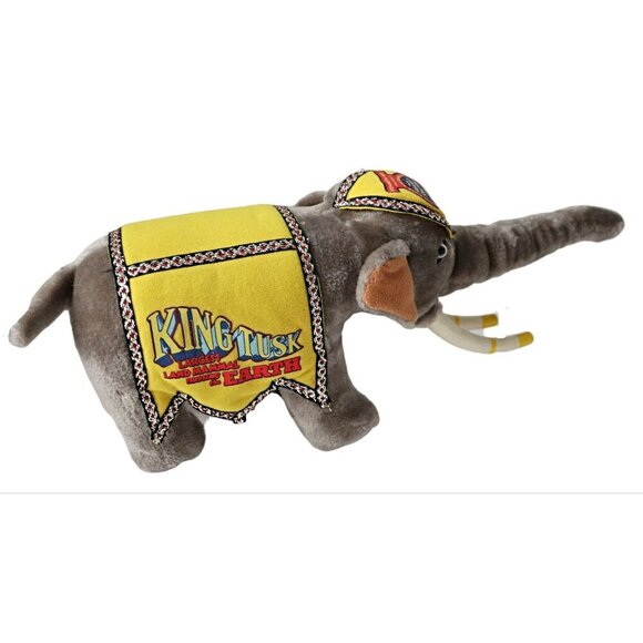 Vintage Barnum & Bailey Circus Elephant Plush Ringling Bros Pink Blanket Tusks - Picture 4 of 6